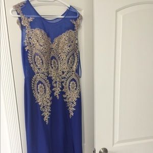 Long gown royal blue only worn once